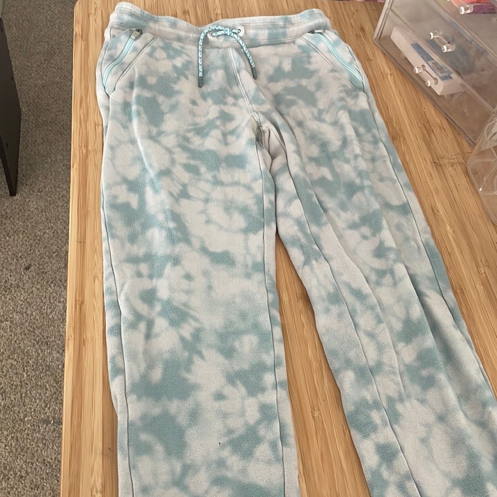 Blue and white tye dye sweats